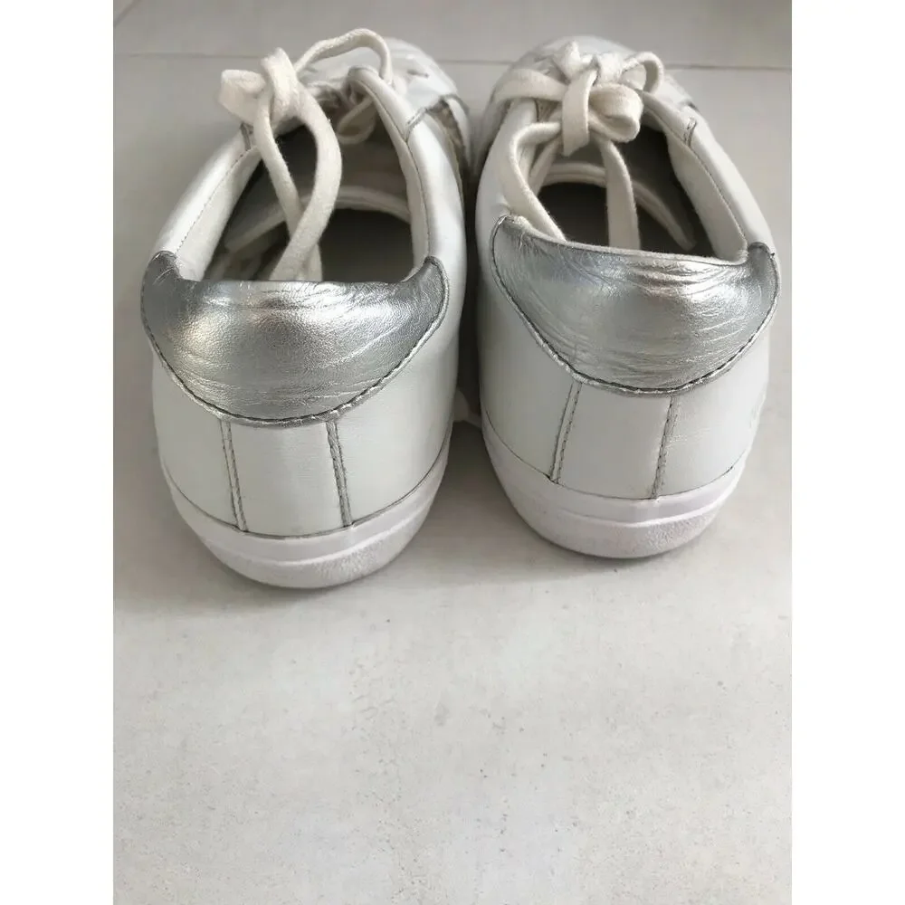 Madewell Print Leather Lace Up White Sneakers Unisex